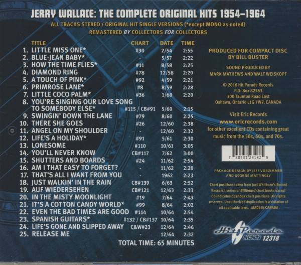 Complete Original Hits 1954-1964 (CD)