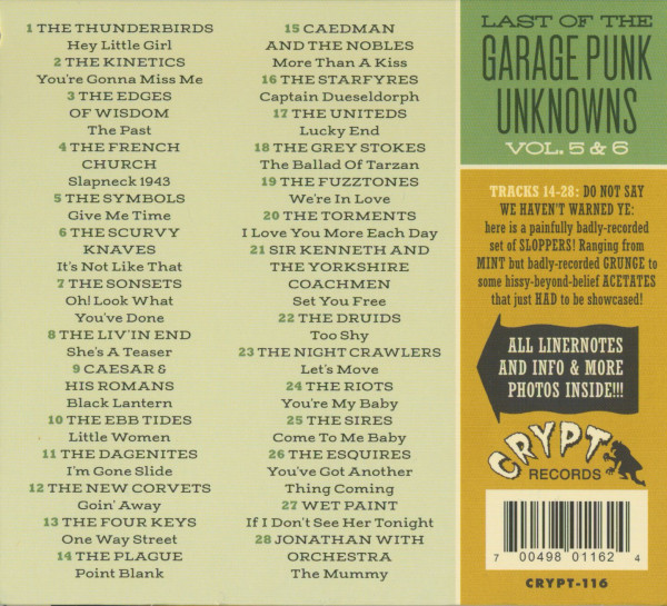 Last Of The Garage Punk Unknowns Vol.5 & 6 (CD)