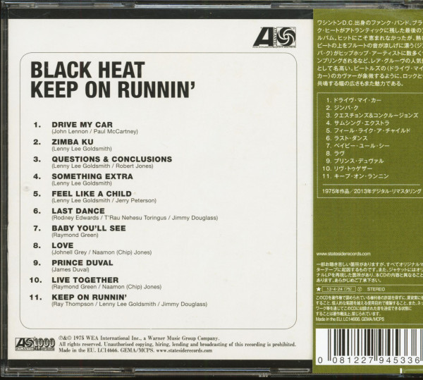 Keep On Runnin' (CD, Japan)