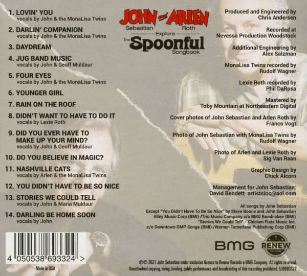 John Sebastian & Arlen Roth Explore The Spoonful Songbook (CD)
