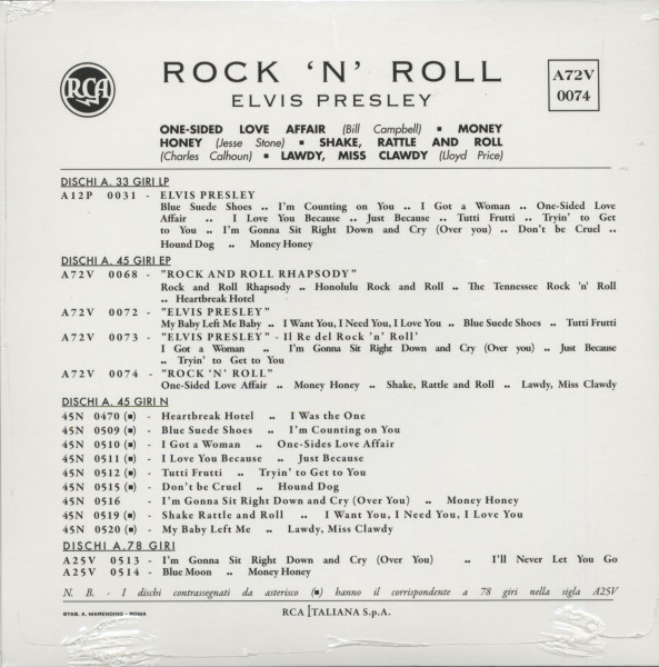 Rock 'N' Roll (7inch, colored Vinyl, EP, 45rpm, Ltd.)