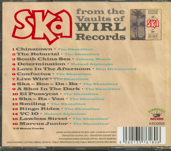 Ska - From The Vaults Of WIRL Records (CD)