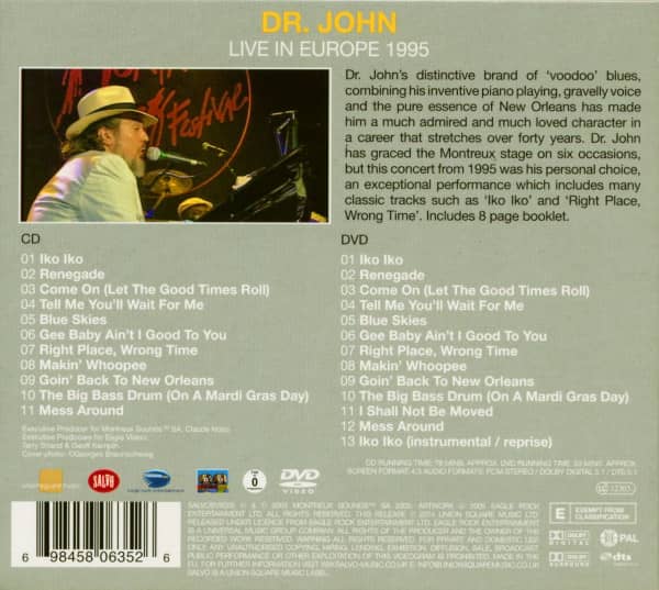 Live In Europe 1995 (CD & DVD)