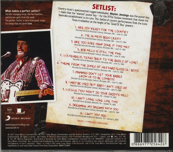 Setlist - The Very Best Of Waylon Jennings Live (CD)