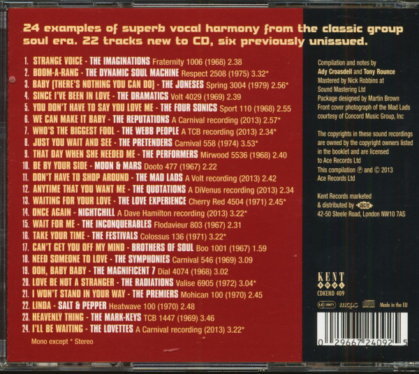 Soul In Harmony - Vocal Groups 1965-1977 (CD)