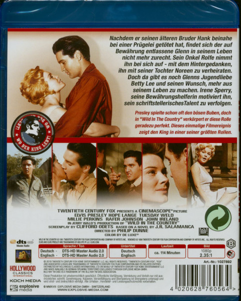 Wild In The Country - Lied des Rebellen (Blu-Ray Disc)