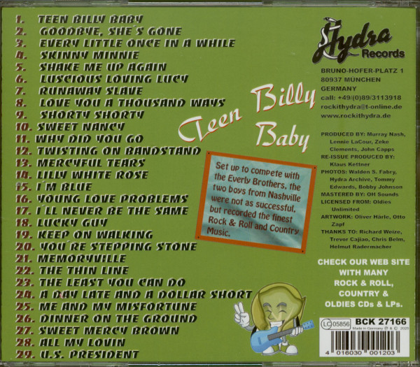Teen Billy Baby (CD)