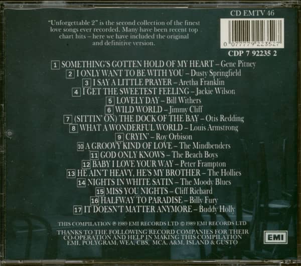 Unforgettable Vol.2 - 17 Classic Songs Of Love (CD)