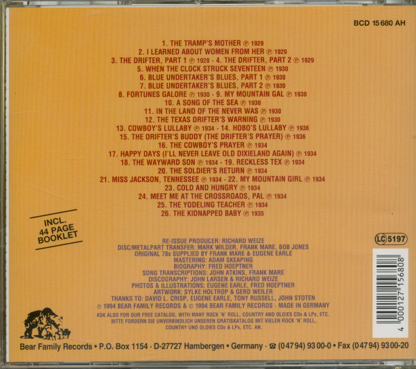 Hobo's Lullaby (CD)