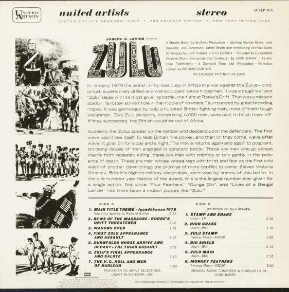 Zulu - Original Motion Picture Soundtrack & Themes (LP)