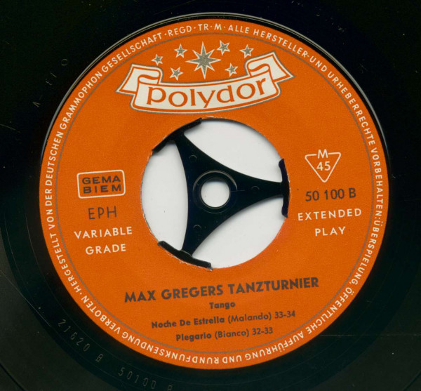 Max Gregers Tanz Turnier - Langsamer Walzer & Tango (7inch, 45rpm, EP, PS)