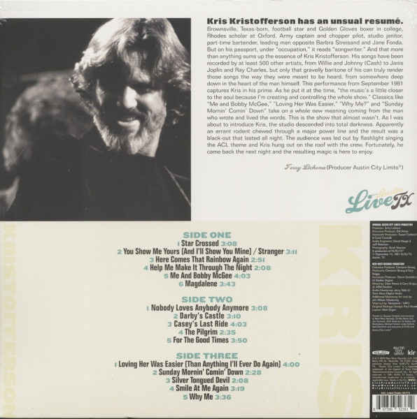 Live From Austin, Tx (2-LP, 180g Vinyl)