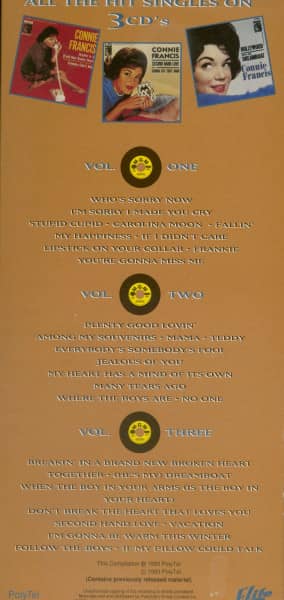 The Connie Francis Collection (3-CD, Canada)