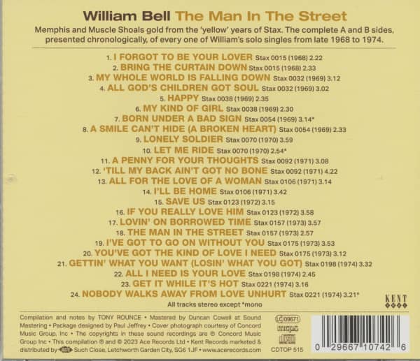 The Man In The Street - The Complete 'Yellow' Stax Solo Singles 1968-1974 (CD)