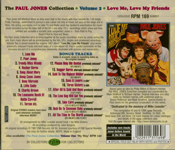 Love Me Love My Friends - The Paul Jones Collection Vol.2 (CD)