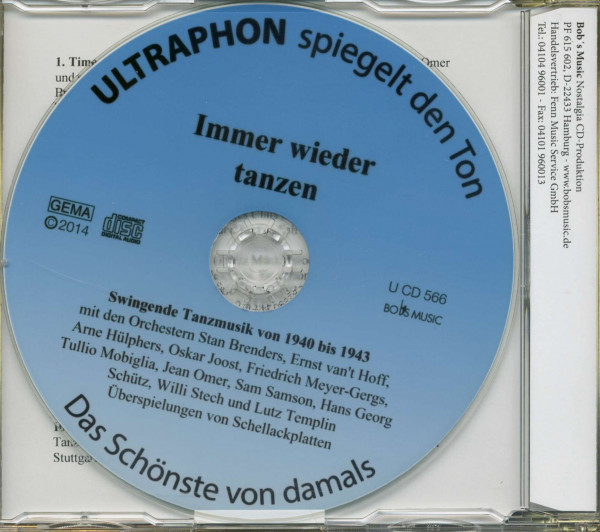 Immer wieder tanzen - Swingende Tanzmusik von 1940 bis 1943 (CD)
