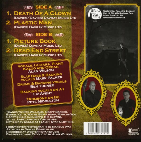 Death Of A Clown (7inch, EP, 45rpm, colored Vinyl, PS)