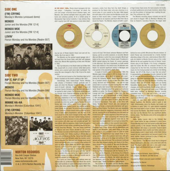 Florian Monday And His Mondos - Mondo Mondo! (LP)