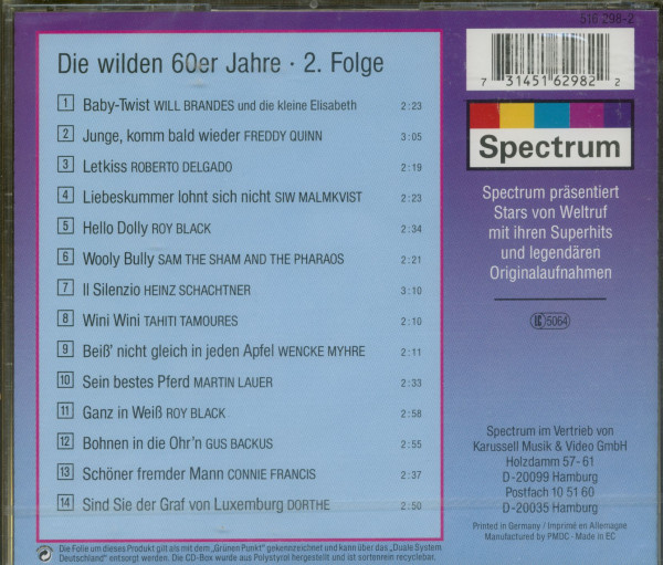 Die wilden 60er Jahre Vol.2 (CD)