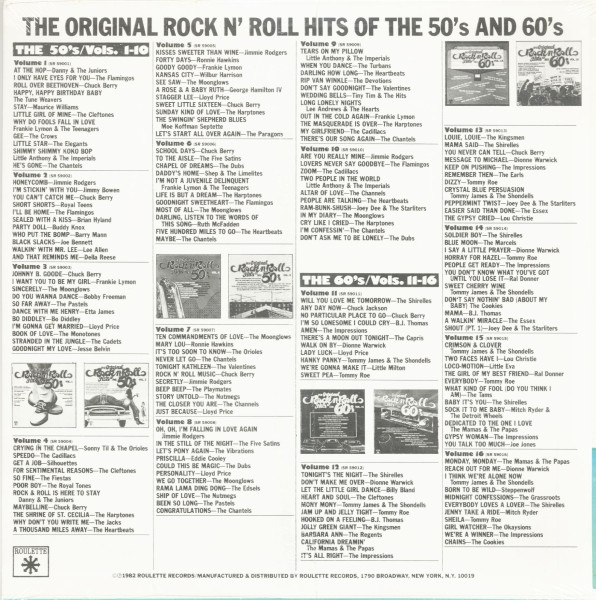 The Original Rock N' Roll Hits Of The 50's Vol89 (LP)