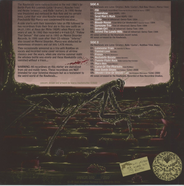 The Vaults Of The Rawheads - Tracks Tartare (LP)