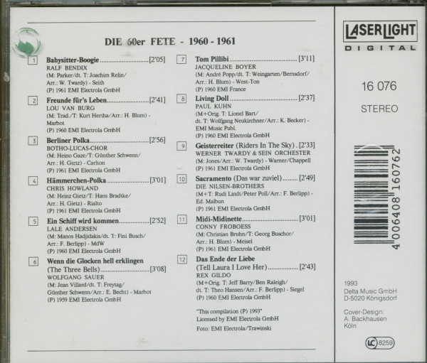 Die 60er Fete 1960-61 (CD)