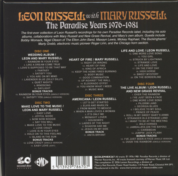 The Paradise Years 1979 - 1981 (4-CD Box)