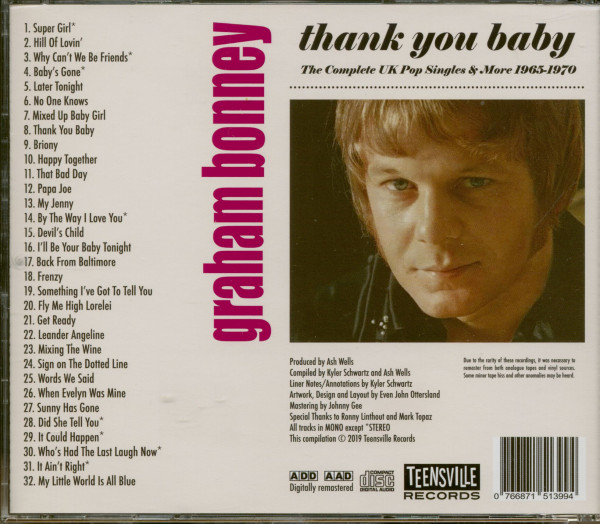 Thank You Baby - The Complete UK Pop Singles & More 1965-1970 (CD)