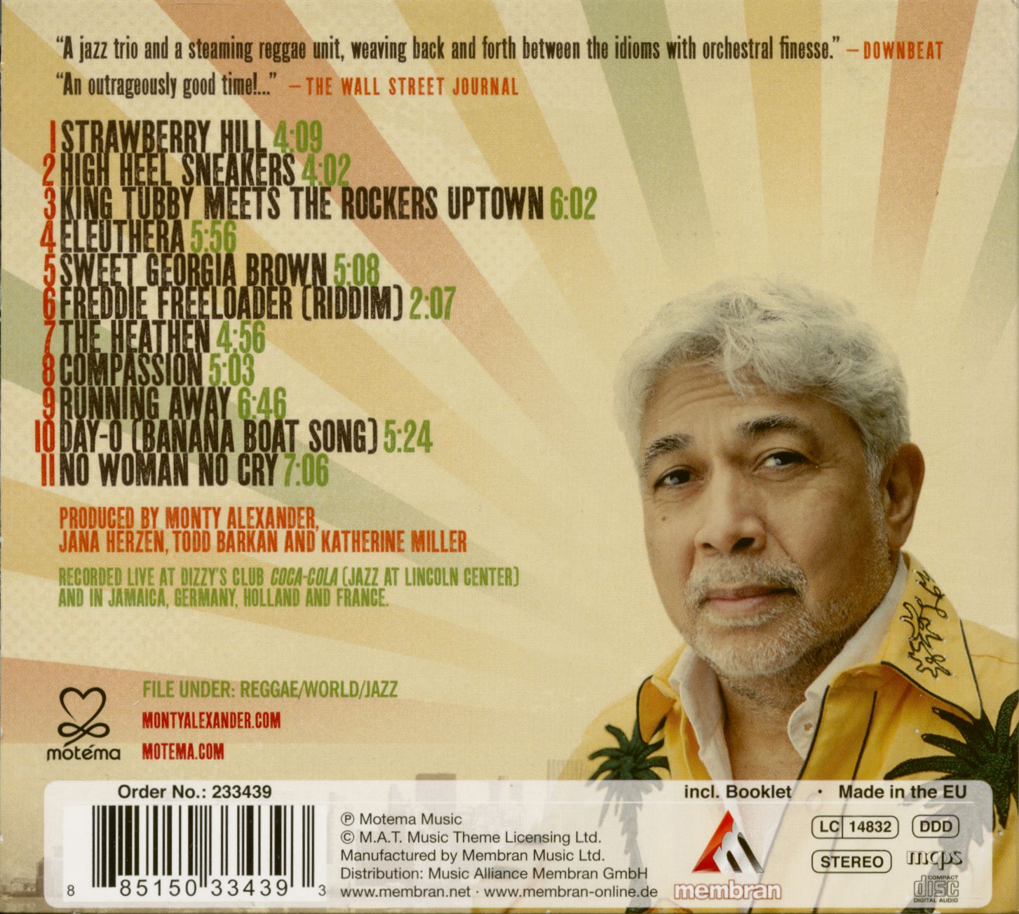 Monty Alexander CD Harlem Kingston Express Live At Dizzy s Club