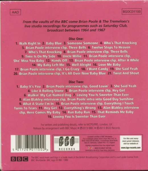 Live At BBC 1964 - 1967 (2-CD)