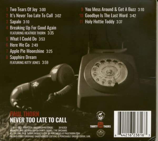 Never Too Late To Call (CD)
