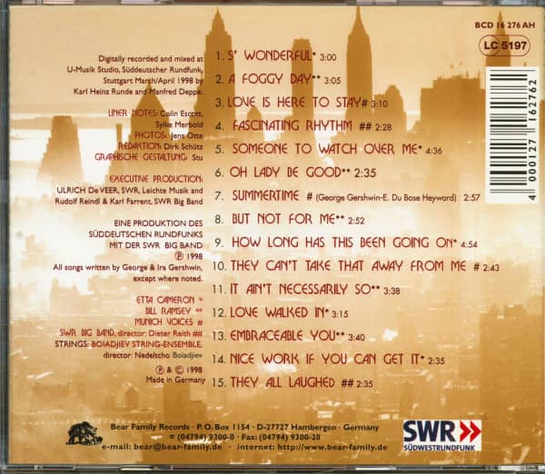 S'Wonderful - The Songs Of George Gershwin (CD)