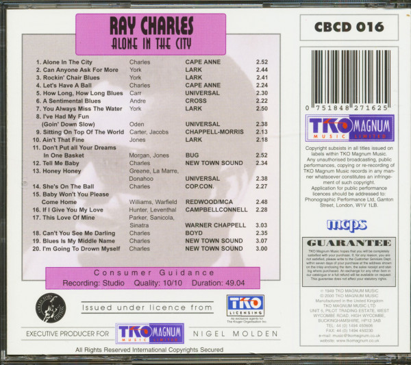 Alone In The City (CD)