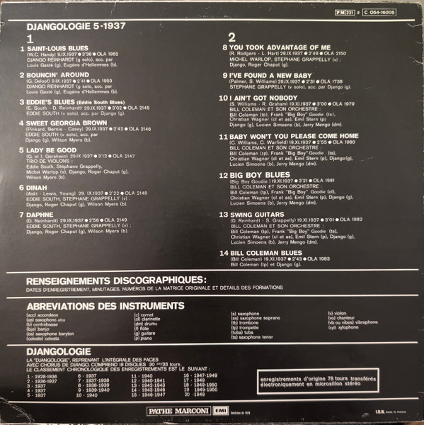 Djangologie 5 (1937) (LP)