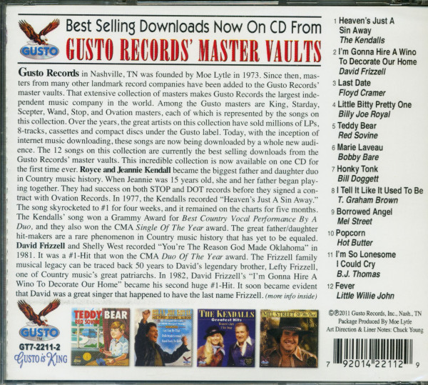 Best Selling Downloads Now On CD From Gusto Records Master Vaults (CD)