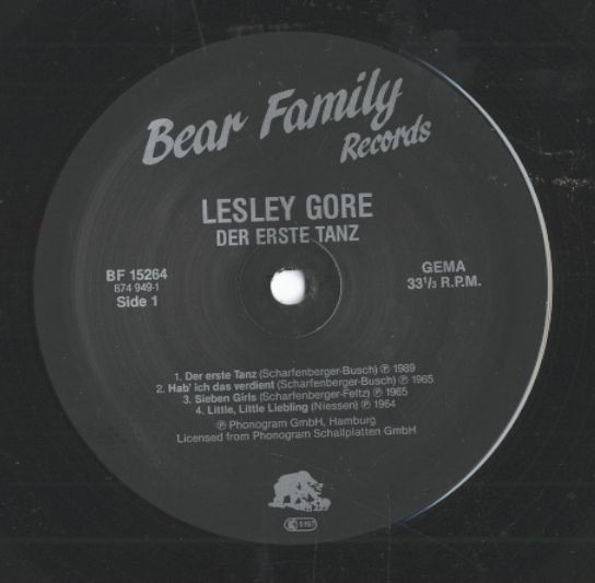 Der erste Tanz - Die deutschen Aufnahmen von Lesley Gore (LP)