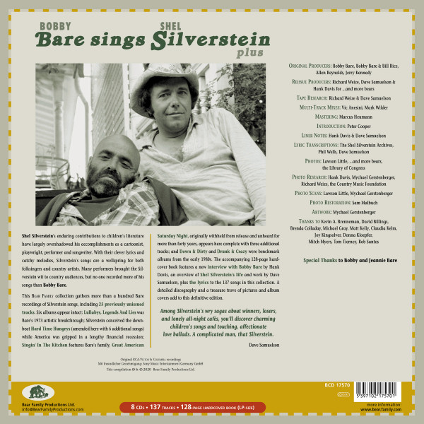 Bobby Bare Sings Shel Silverstein plus (8-CD Deluxe Box Set)