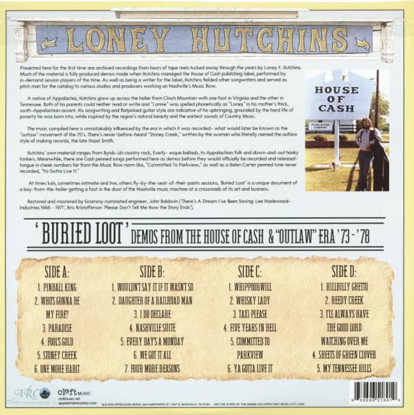 Buried Loot - Demos From The House Of Cash & ''Outlaw" Era 1973 -1978 (2-LP, 180g Vinyl & Download-Card)