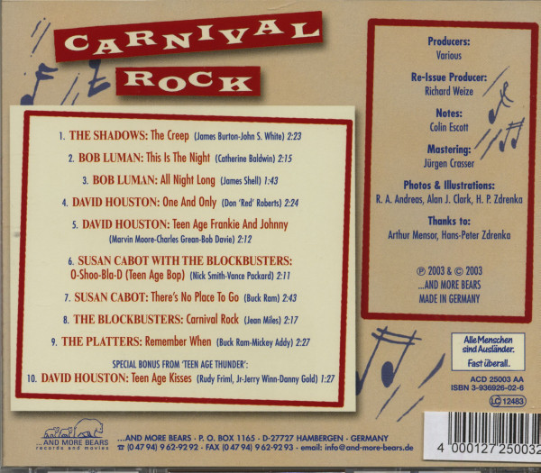 Carnival Rock - Original 1957 Soundtrack (CD)