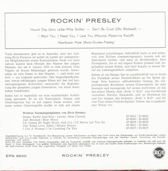Rockin' Presley (Limited Edition) (Cream Vinyl) (7inch, EP, 45rpm)