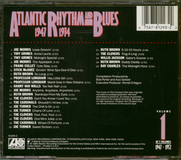 Atlantic Rhythm & Blues 1947-1974 Vol. 1 (CD)