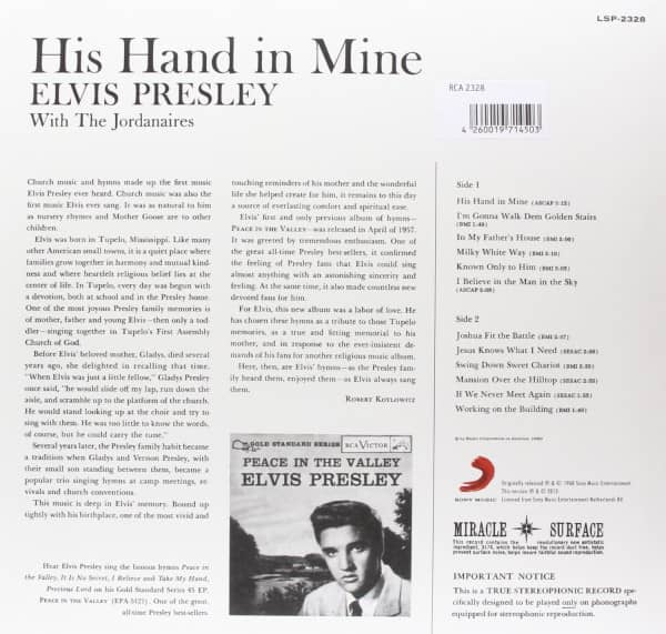 His Hand In Mine (LP, 180g Vinyl, Ltd.)