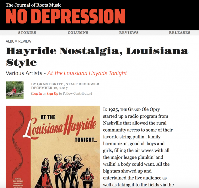 Press-Various-At-The-Louisiana-Hayride-Tonight-20-CD-No-Depression