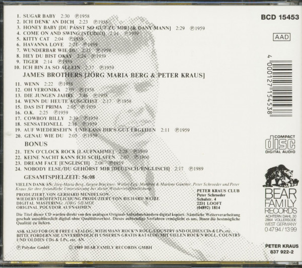 Die Singles 1958-60