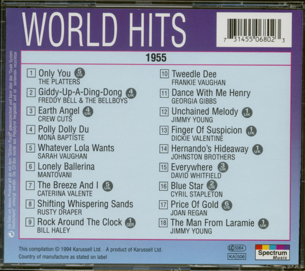 World Hits 1955 (CD)