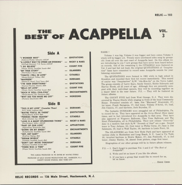 The Best Of Acappella Vol.3 (LP)