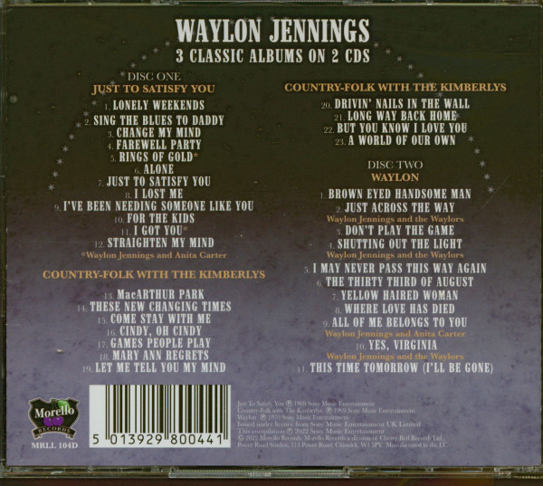 Waylon + Just To Satisfy Your Country - Folk With The Kimberlys (2-CD)
