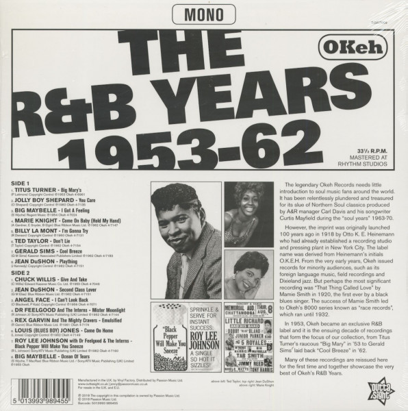 Okeh - The R&B Years 1953-62 - The Sound Of The Big City (LP)