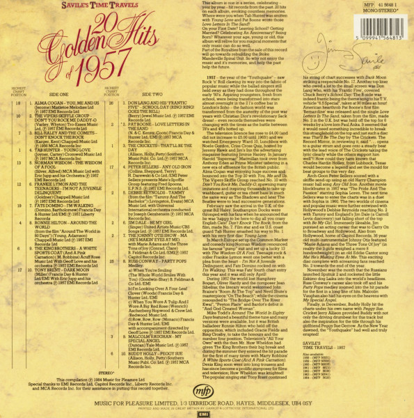 Jimmy Savile Presents - 20 Golden Hits Of 1957 (LP)