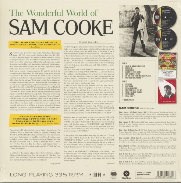 The Wonderful World Of Sam Cooke (LP, 180g Vinyl, Ltd.)